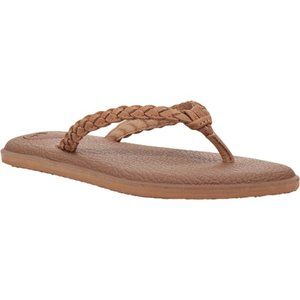 Tan/Light Brown Sanuk Yoga Braid Flip Flops size 7 - like new!
